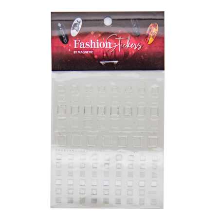 Fashion Sticker Square Silver